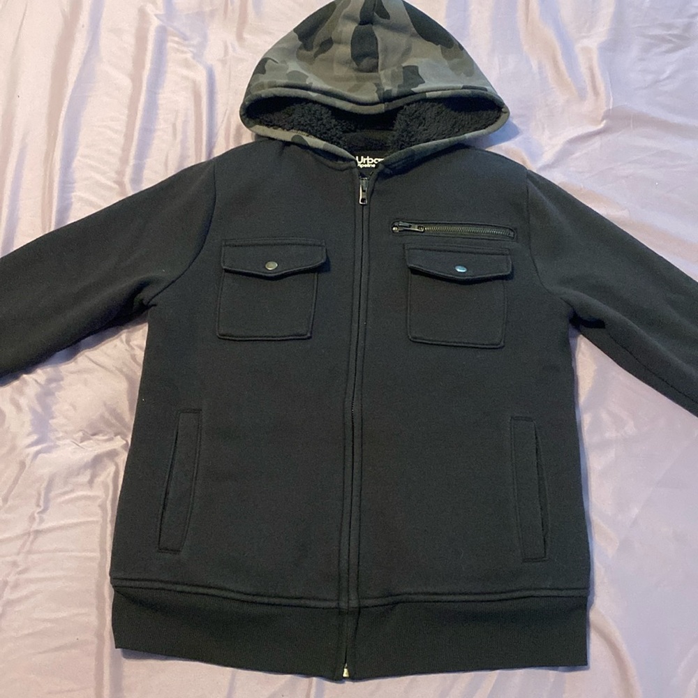 Kids Hoodie with faux fur lining.